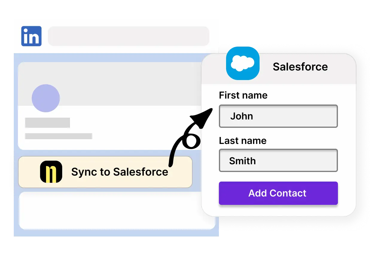 Add LinkedIn contacts to Salesforce with one click