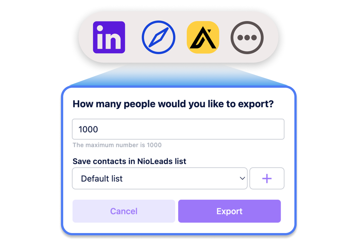 NioLeads Extensions of LinkedIn Email Finder & Sales Navigator Scraper & Apollo Scraper 